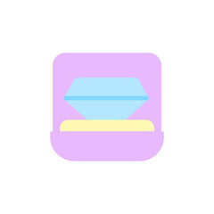 Poster - Box, diamond icon. Simple color vector elements of shopping center icons for ui and ux, website or mobile application