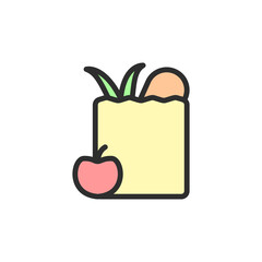 Poster - Package, products icon. Simple color with outline vector elements of shopping center icons for ui and ux, website or mobile application