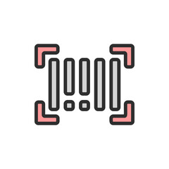 Poster - Barcode, mall icon. Simple color with outline vector elements of shopping center icons for ui and ux, website or mobile application