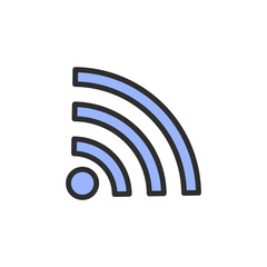 Poster - Sign, Wi-Fi icon. Simple color with outline vector elements of shopping center icons for ui and ux, website or mobile application