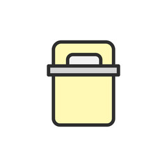 Poster - Trash can, mall icon. Simple color with outline vector elements of shopping center icons for ui and ux, website or mobile application