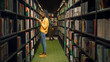 © Gorodenkoff - University Library: Shot of Gifted Beautiful Black Girl Stands Between Rows of Bookshelves Searching for the Right Book for Class Assignment. Focused Smart Student Learning, Studying for Exams