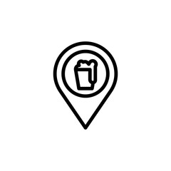Poster - placeholder, beer icon. simple line, outline vector elements of navigation icons for ui and ux, webs