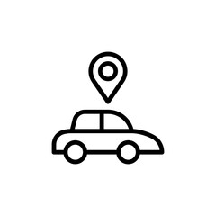 Poster - Car, map icon. Simple line, outline vector elements of navigation icons for ui and ux, website or mobile application