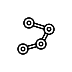 Poster - Route, map icon. Simple line, outline vector elements of navigation icons for ui and ux, website or mobile application