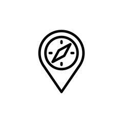 Poster - Placeholder, compass icon. Simple line, outline vector elements of navigation icons for ui and ux, website or mobile application