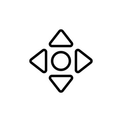 Poster - Move, map icon. Simple line, outline vector elements of navigation icons for ui and ux, website or mobile application