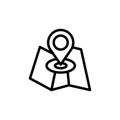 Poster - Placeholder, map icon. Simple line, outline vector elements of navigation icons for ui and ux, website or mobile application