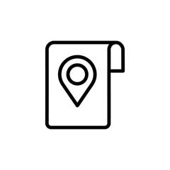 Poster - Placeholder, map icon. Simple line, outline vector elements of navigation icons for ui and ux, website or mobile application