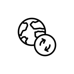 Poster - Planet Earth, map icon. Simple line, outline vector elements of navigation icons for ui and ux, website or mobile application
