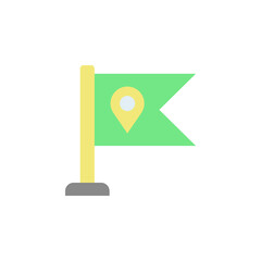 Poster - Flag icon. Simple color vector elements of navigation icons for ui and ux, website or mobile application