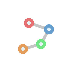 Poster - Route, map icon. Simple color vector elements of navigation icons for ui and ux, website or mobile application