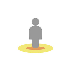 Poster - Man, placeholder icon. Simple color vector elements of navigation icons for ui and ux, website or mobile application