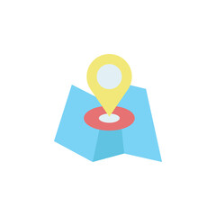 Poster - Placeholder, map icon. Simple color vector elements of navigation icons for ui and ux, website or mobile application