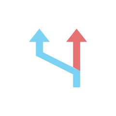 Poster - Detour, arrow icon. Simple color vector elements of navigation icons for ui and ux, website or mobile application