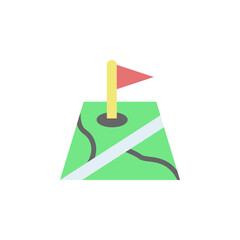 Poster - Flag, map icon. Simple color vector elements of navigation icons for ui and ux, website or mobile application