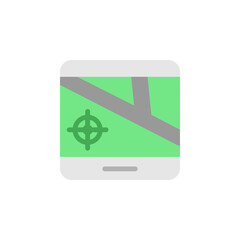Poster - Gps, tablet, map icon. Simple color vector elements of navigation icons for ui and ux, website or mobile application