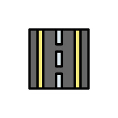 Poster - Road icon. Simple color with outline vector elements of navigation icons for ui and ux, website or mobile application