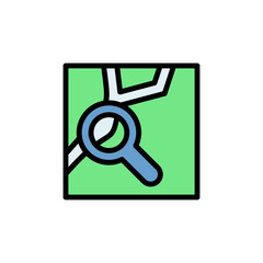 Poster - Map, gps, search icon. Simple color with outline vector elements of navigation icons for ui and ux, website or mobile application
