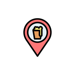 Poster - Placeholder, beer icon. Simple color with outline vector elements of navigation icons for ui and ux, website or mobile application