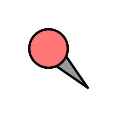 Poster - Pin icon. Simple color with outline vector elements of navigation icons for ui and ux, website or mobile application