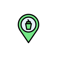 Poster - Placeholder, drink icon. Simple color with outline vector elements of navigation icons for ui and ux, website or mobile application