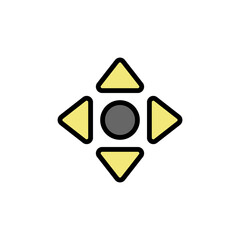 Poster - Move, map icon. Simple color with outline vector elements of navigation icons for ui and ux, website or mobile application