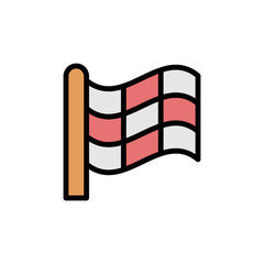 Poster - Flag icon. Simple color with outline vector elements of navigation icons for ui and ux, website or mobile application