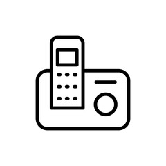 Poster - Phone, landline icon. Simple line, outline vector elements of communication icons for ui and ux, website or mobile application