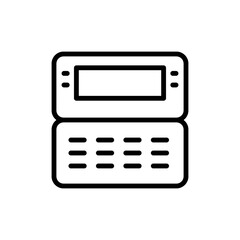 Poster - Phone, pager icon. Simple line, outline vector elements of communication icons for ui and ux, website or mobile application