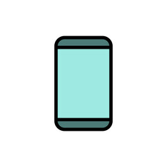 Poster - Smartphone, technology icon. Simple color with outline vector elements of communication icons for ui and ux, website or mobile application