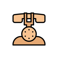 Poster - Phone, landline icon. Simple color with outline vector elements of communication icons for ui and ux, website or mobile application