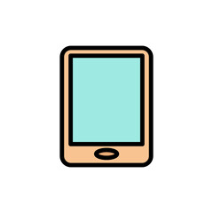 Poster - Smartphone, technology icon. Simple color with outline vector elements of communication icons for ui and ux, website or mobile application