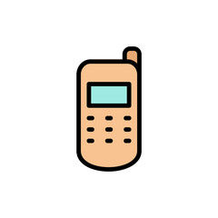 Poster - Phone, mobile, technology icon. Simple color with outline vector elements of communication icons for ui and ux, website or mobile application