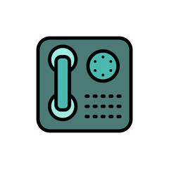 Poster - Phone, landline icon. Simple color with outline vector elements of communication icons for ui and ux, website or mobile application
