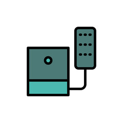 Poster - Phone, landline icon. Simple color with outline vector elements of communication icons for ui and ux, website or mobile application