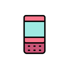 Aufkleber - Phone, mobile, technology icon. Simple color with outline vector elements of communication icons for ui and ux, website or mobile application