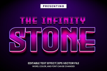 Poster - the infinity stone popular movie style editable text effect