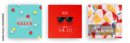 Cuadros en Lienzo Stylish social media sale templates and ads web banner collection