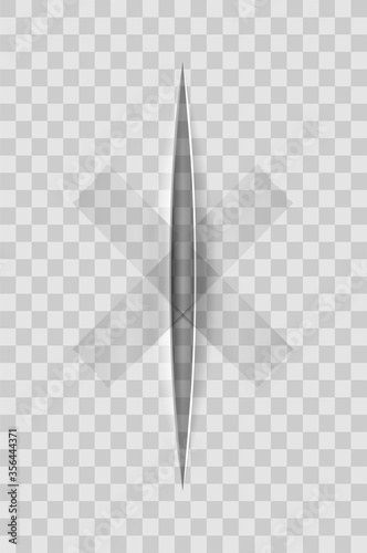 Cuadros en Lienzo realistic paper cuts with a knife with a transparent background for design vecto