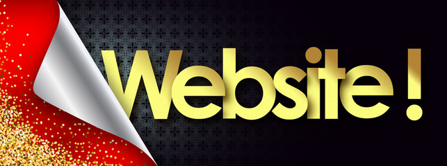 Wall Mural - website in black background and golden stars