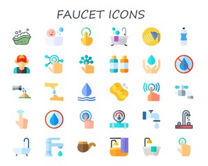 Poster - faucet icon set