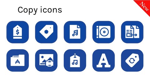 Canvas Print - copy icon set