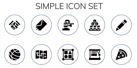 Poster - simple icon set