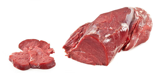 beef tenderloin, fillet beef, fillet steak, isolated on white background