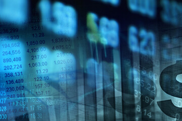Poster - Binary code on blue