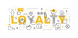 Loyalty program. Vector illustration of loyalty program with icons for web, app, graphic design, banner, background. Marketing concept. Discount coupon, rewards for customers. Shopping bonus system