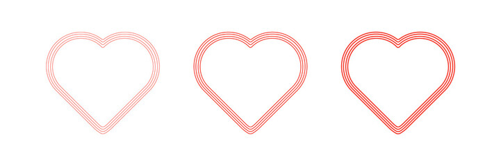 Wall Mural - modern line heart, great design for any purposes. love concept symbol icon.