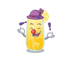 Sticker - A screwdriver cocktail cartoon design style succeed playing juggling