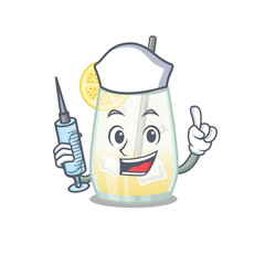 Canvas Print - Tom collins cocktail humble nurse mascot design with a syringe